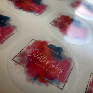 Clear Waterproof Vinyl Stickers with a Glossy finish