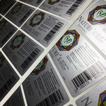 Satin Silver Vinyl Stickers