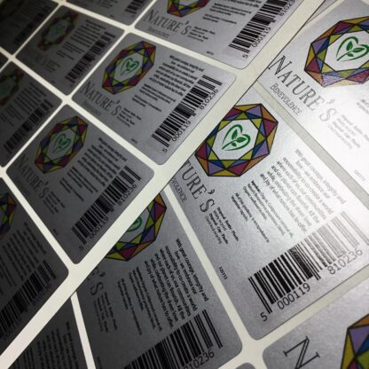 Satin Silver Vinyl Stickers