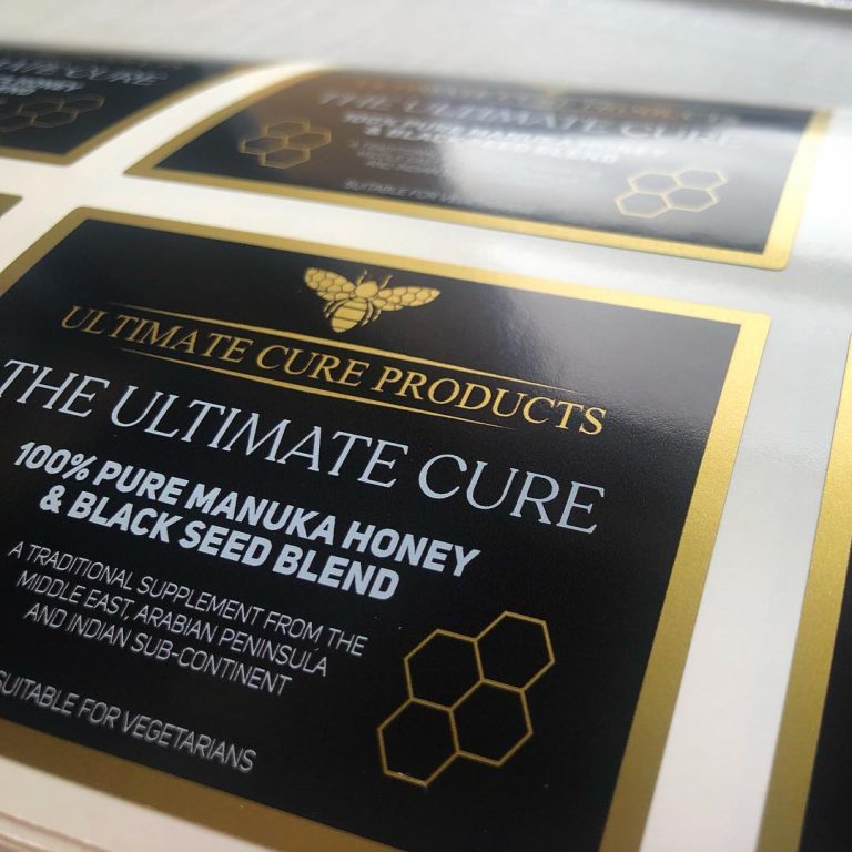 Satin Gold Vinyl Stickers