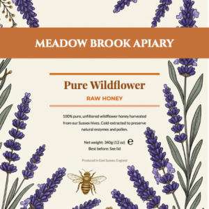 Meadow sticker design template preview — honey labels
