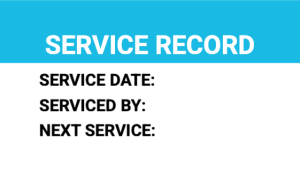 Service Record sticker design template preview — Service Labels