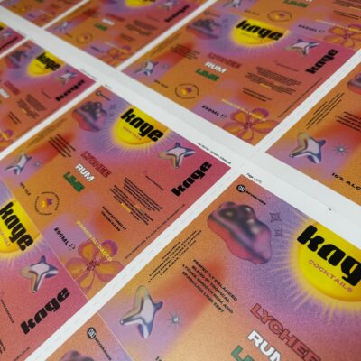 Cocktail labels anyone? These look super! — Waterproof Stickers with a Matt Finish