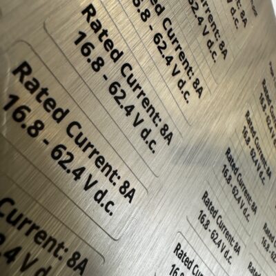 Electricity Stickers — Brushed Aluminium Stickers