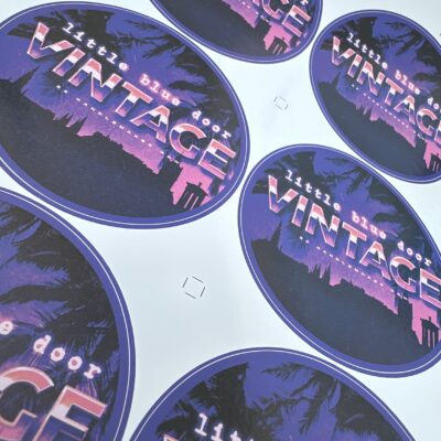 Some tech noir candle labels, looking great on the gloss vinyl — Glossy Waterproof Stickers